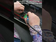 New solar cylindrical lamp welding and installation operation.